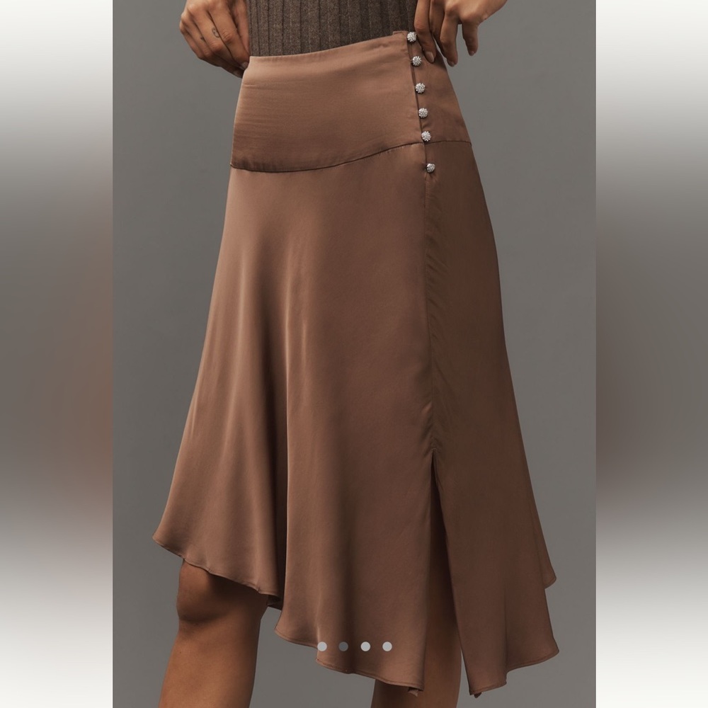 Anthropologie Asymmetric Midi Skirt